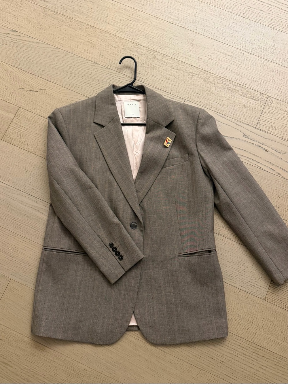 Women’s Taupe Blazer - Classic Tailored Suit Jacket